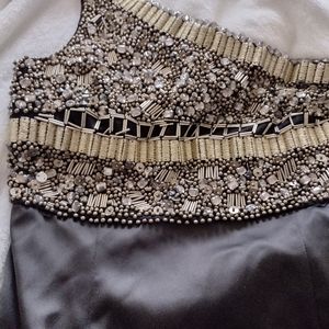 David Meister Shoulder Evening Dress